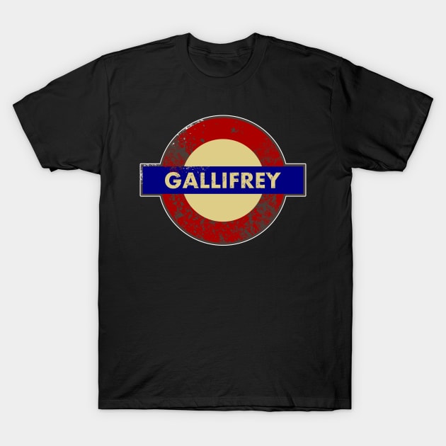 GALLIFREY METRO STATION SIGN T-Shirt by KARMADESIGNER T-SHIRT SHOP